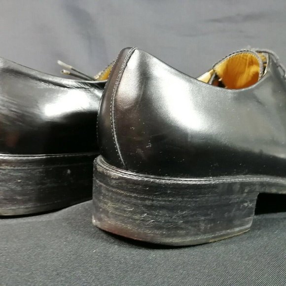 Salvatore Ferragamo Oxford Lace Up Split Toe Mens Black Leather Shoe Size‎ 9.5-D - Picture 6 of 10